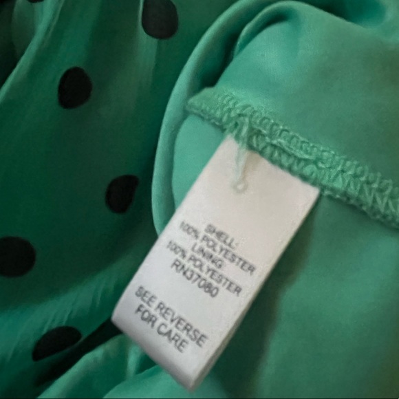 Cato polka-dot lightweight blouse size S.Color-light green with black polka dots - Picture 5 of 5